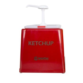 Dozator sos profesional cu pompa 2,5 l rosu