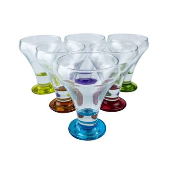 Set 6 cupe inghetata 305 ml colorate