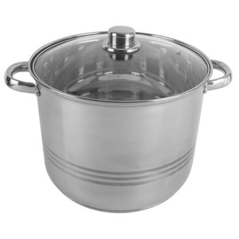 Oala inox plus capac sticla 26x20,5 11l