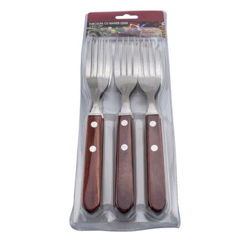 Furculita cu maner lemn 6 buc/set