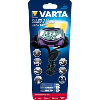 Lanterna frontala Varta 18630, 2X1W LED, 120 lm, 3AAA