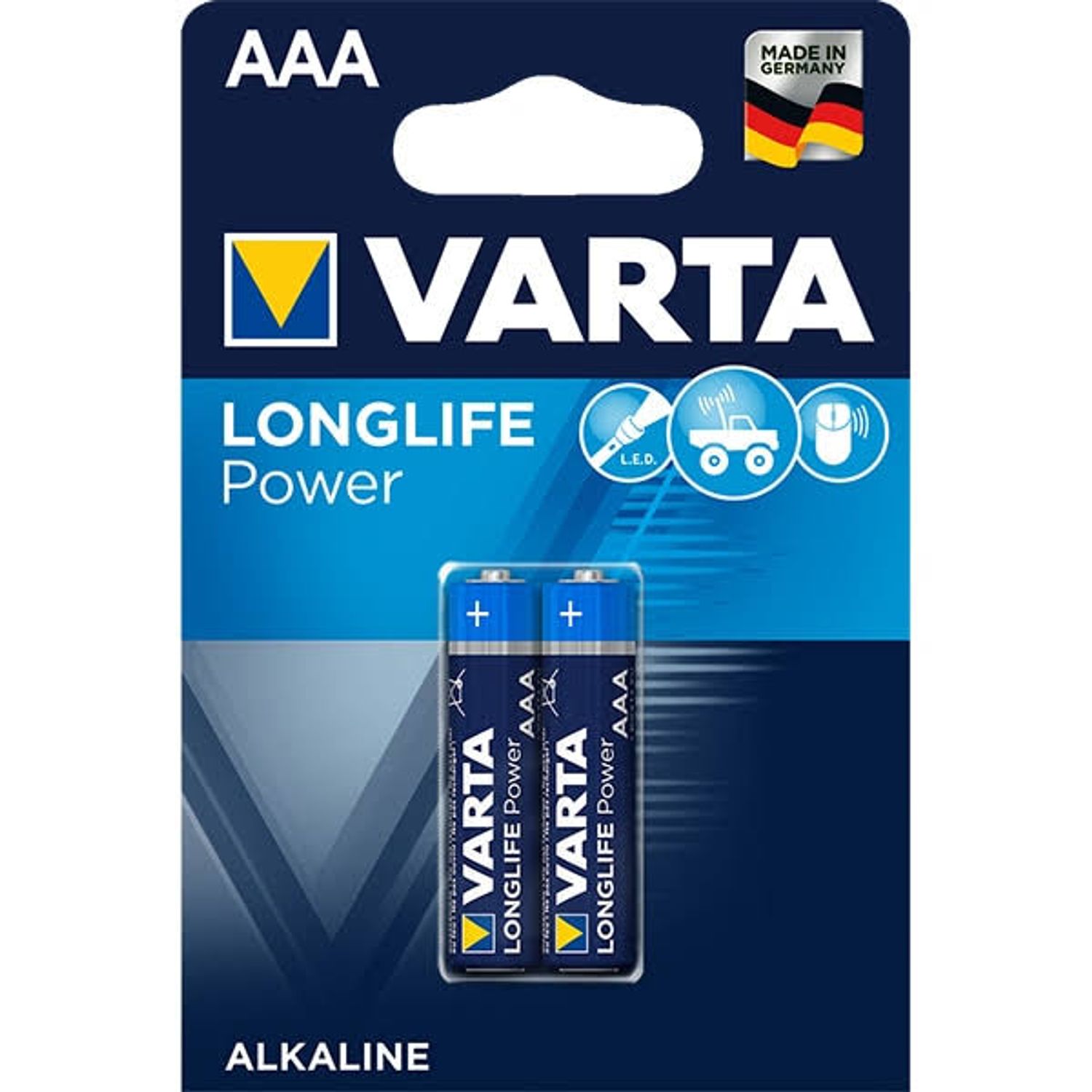 Baterii alkaline Longlife Power Varta AAA 2 buc fotografia produsului