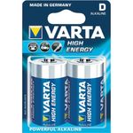 Set 2 baterii alcaline Varta High Energy R20 fotografia produsului