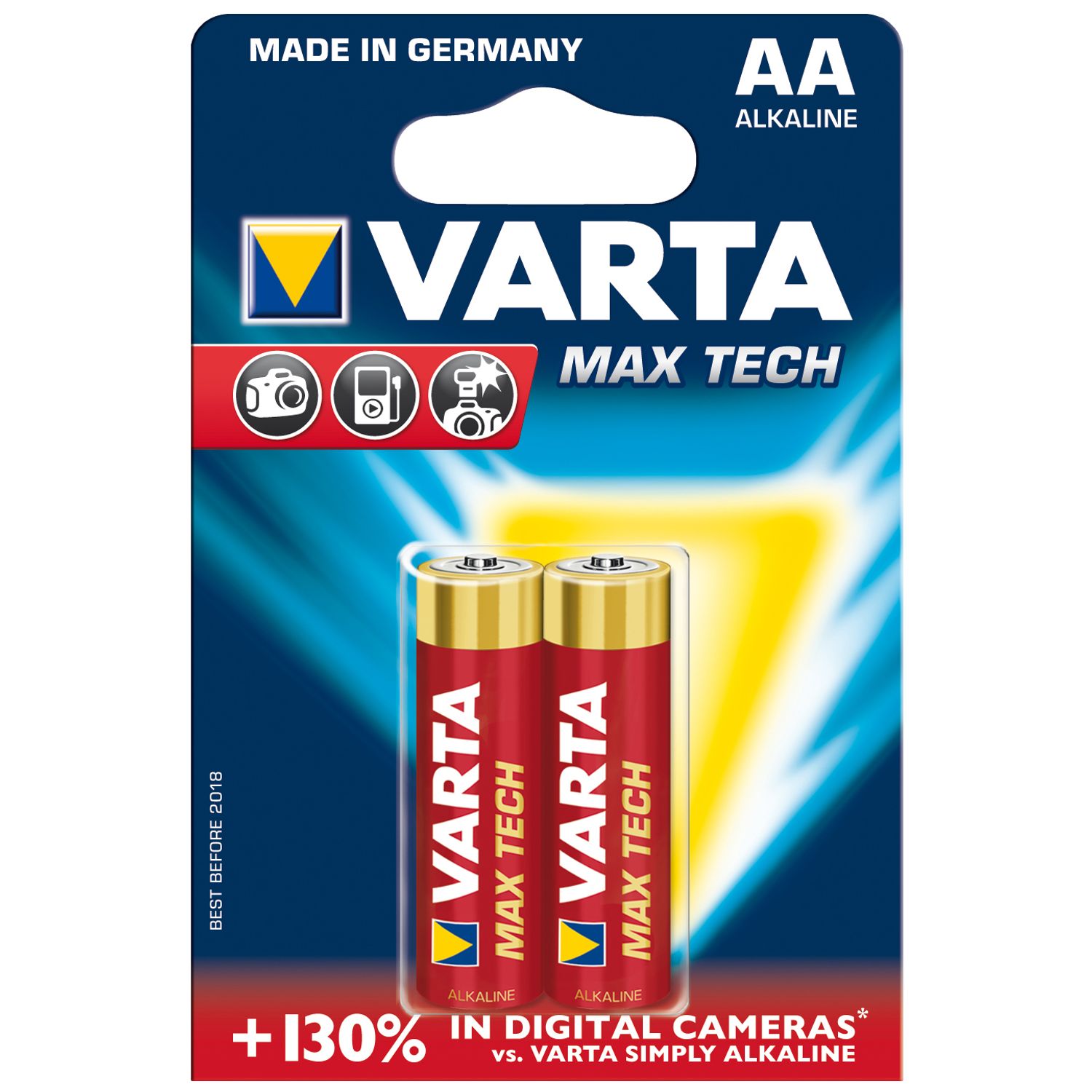 Baterii Alcaline VARTA Max Tech AA, 2 buc fotografia produsului