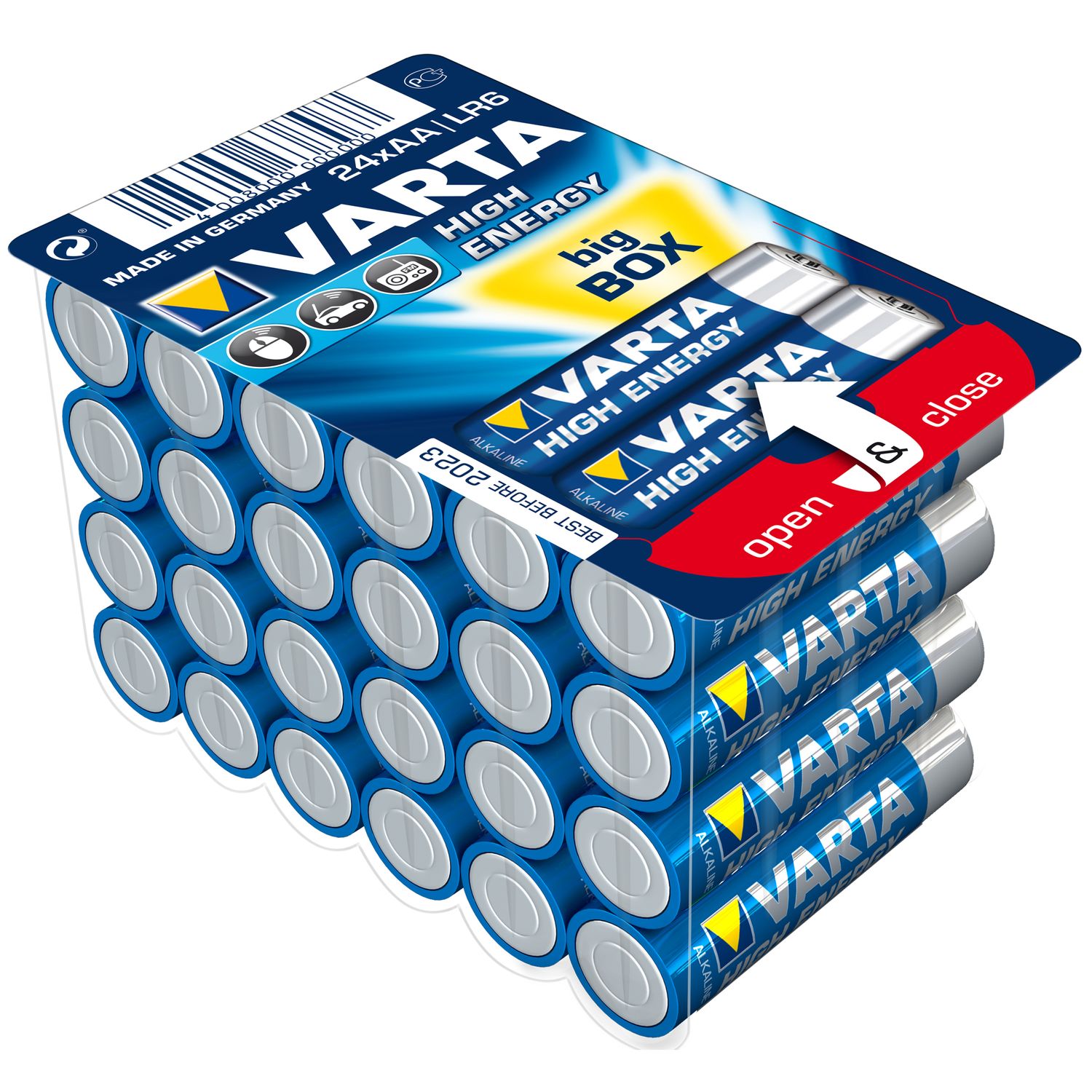 Baterii Alcaline VARTA High Energy AA, 24 buc fotografia produsului