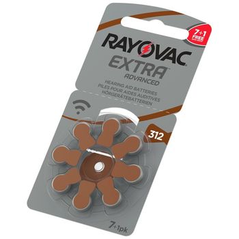 Baterii pentru aparate auditive RAYOVAC 312 Zinc-Aer 0% mercur- 8 baterii/set, 7 + 1 Gratis.