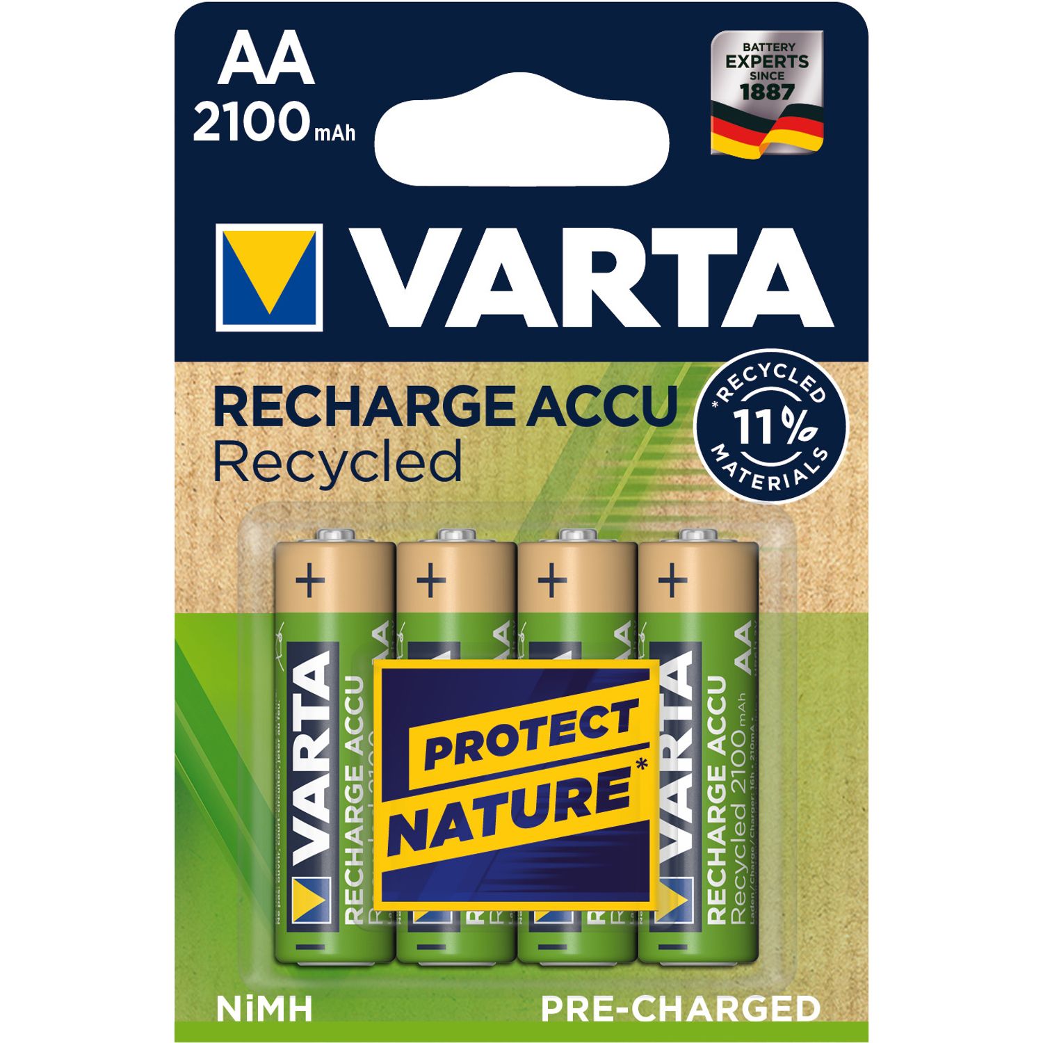 Acumulatori Varta Recycled AA 2100 mAh, 4 buc fotografia produsului