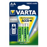 Acumulatori Varta pentru telefoane cordless, AA, 1600 mAh, 2 buc fotografia produsului