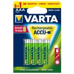 Acumulatori Varta AAA 800 mAh, Preincarcati, Ready2Use 3+1 gratis fotografia produsului