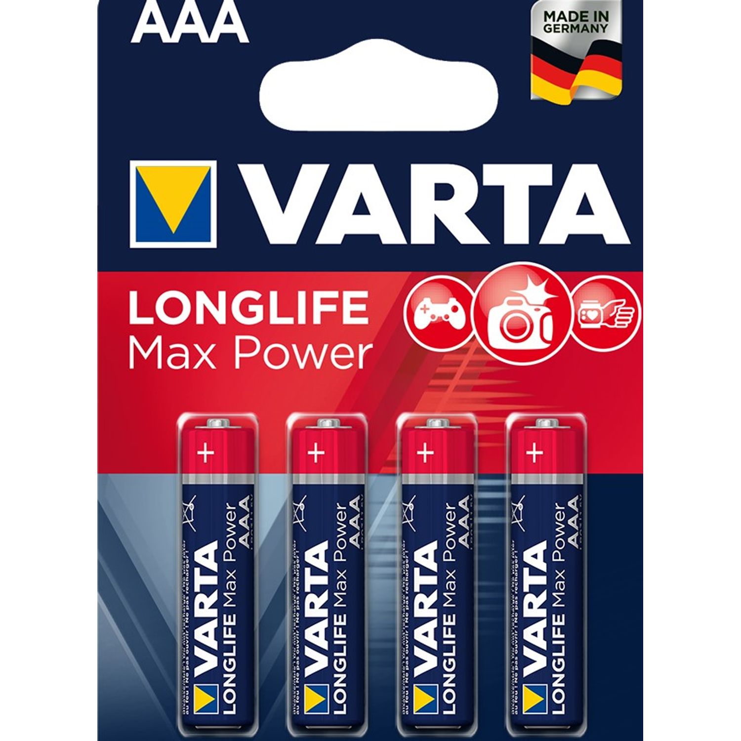 Baterii Alcaline VARTA Max Tech AAA, 4 buc fotografia produsului