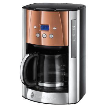 Cafetiera Russell Hobbs Luna Copper Accents 24320-56, 1000 W, 1.8 l , 14 cesti, Inox/Cupru