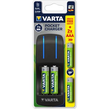 Incarcator Varta Pocket 57642, AA/AAA + 4 acumulatori AA 2600 mAh