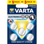 Baterii Varta tip buton CR 2016, 90 mAh, 5 buc fotografia produsului