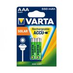 Acumulatori Varta pentru lampi solare, AAA, 550 mAh, 2 buc fotografia produsului