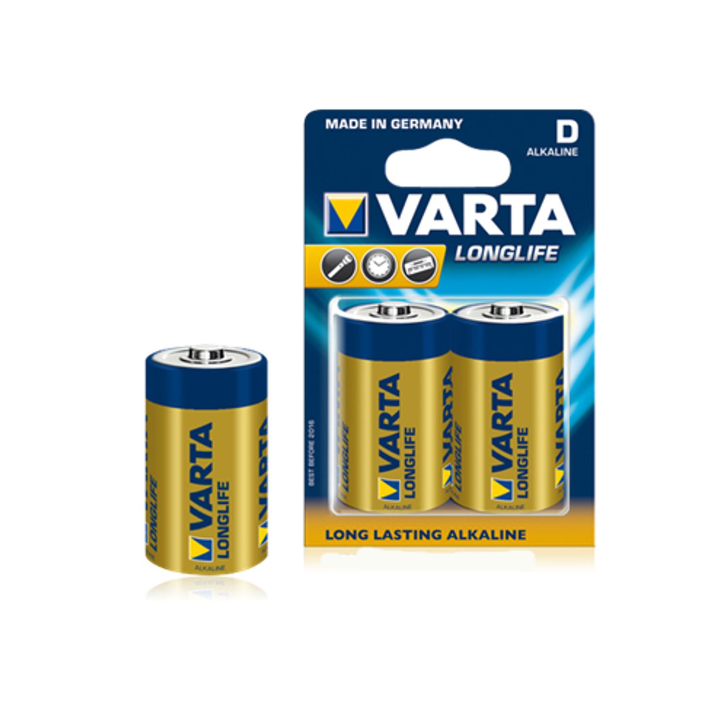 Set VARTA 2 Baterii Tip D Longlife fotografia produsului