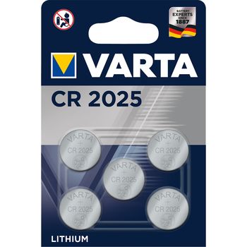 Baterii Varta tip buton CR 2025, 170 mAh, 5 buc