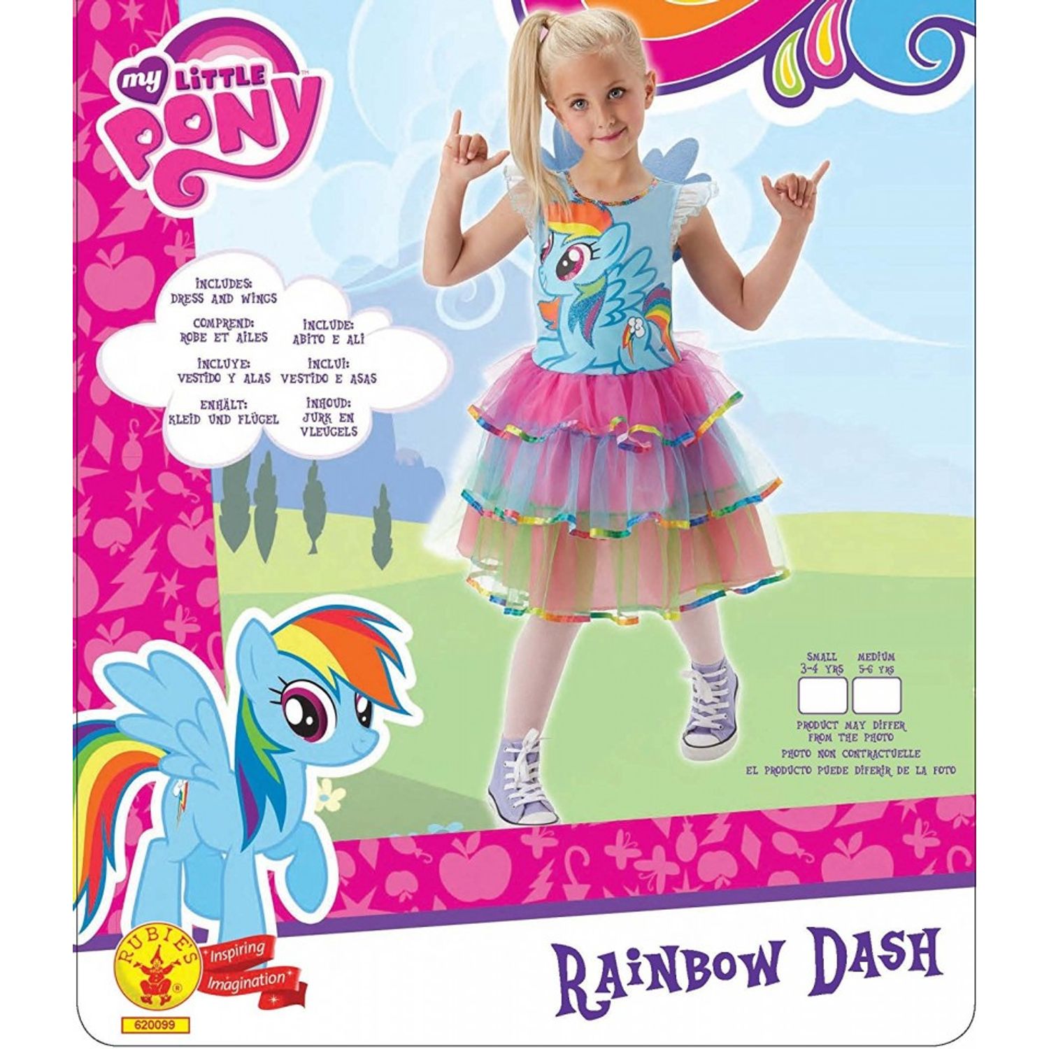 Costum RAINBOW DASH (Marime S) fotografia produsului View 2 L