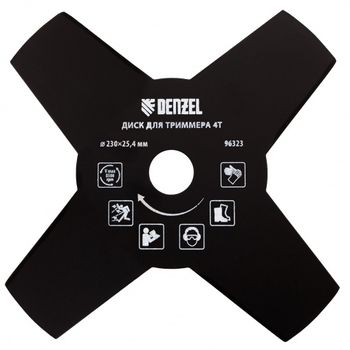 Disc pentru motocoasa, 230x25.4mm, grosime 1.6mm, 4 dinti denzel