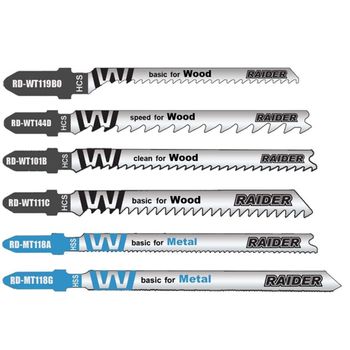 Set 10 lame pentru fierastrau pendular lemn si metal t, raider 155414