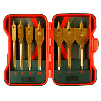 Set burghie pentru lemn plate Ø10-32mm 7 piese, raider 157794
