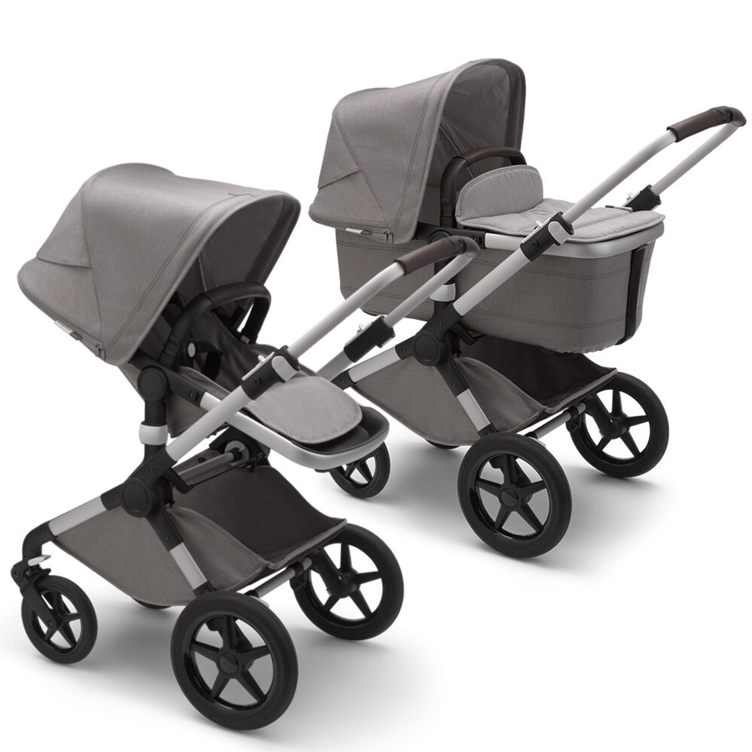Bugaboo - Carucior Fox 2 Mineral Aluminium/Light Grey 2 in 1 fotografia produsului