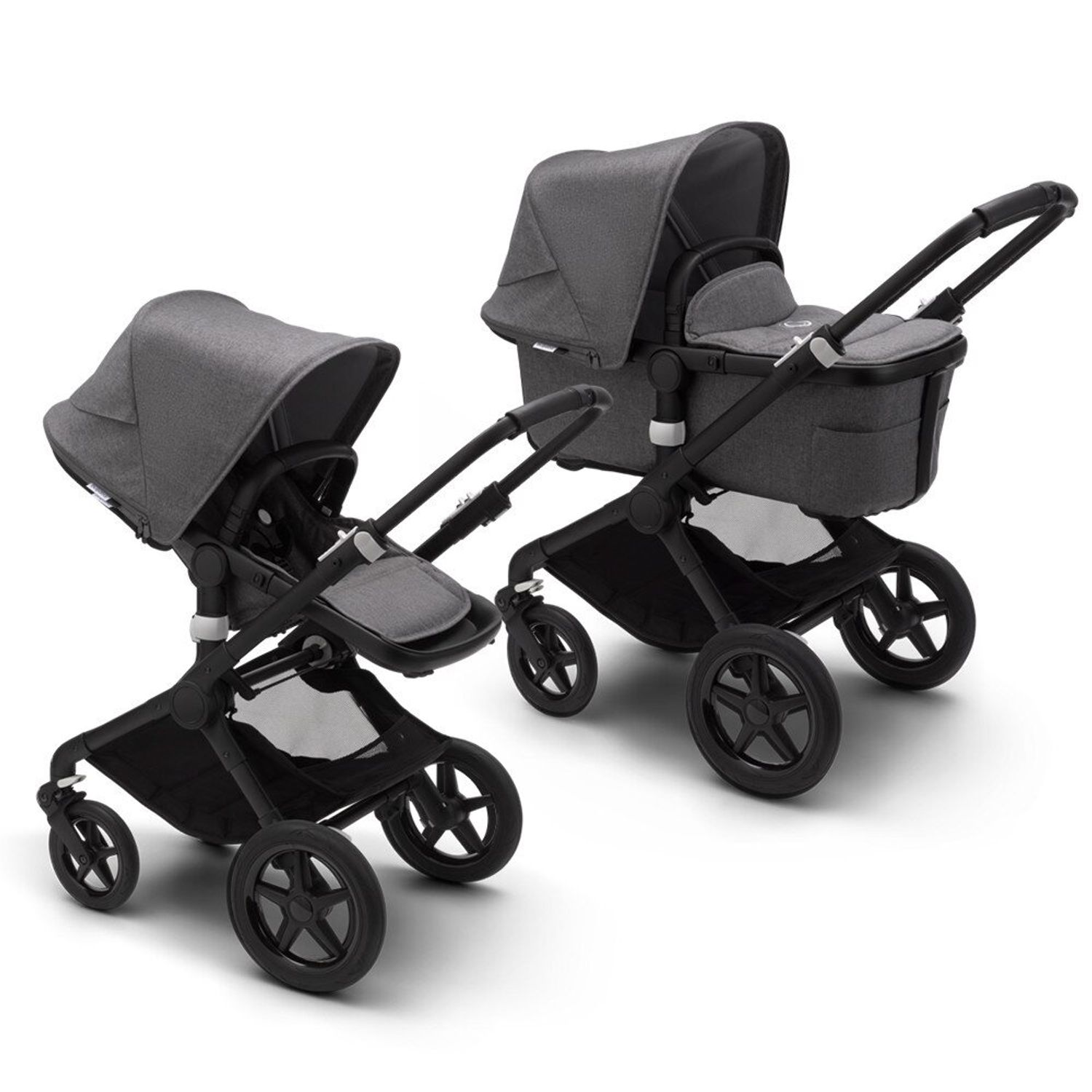 Bugaboo - Carucior Fox 2 Complete Black/Grey Melange 2 in 1 fotografia produsului