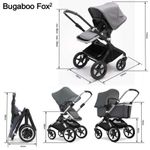 Bugaboo - Carucior Fox 2 Mineral Black/Taupe 2 in 1 fotografia produsului View 4 S