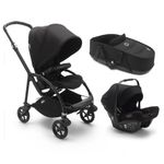 Bugaboo - Carucior Bee 6 Black/Black sistem 3 in 1 fotografia produsului