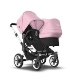 Bugaboo - Carucior Donkey 3 Duo Aluminium/Black/Soft Pink fotografia produsului