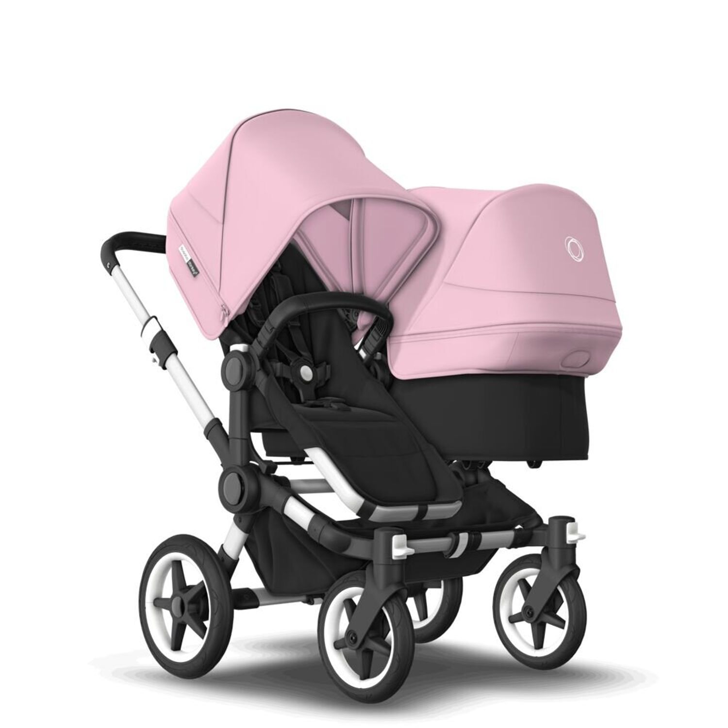 Bugaboo - Carucior Donkey 3 Duo Aluminium/Black/Soft Pink fotografia produsului
