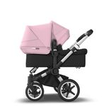 Bugaboo - Carucior Donkey 3 Duo Aluminium/Black/Soft Pink fotografia produsului View 3 S