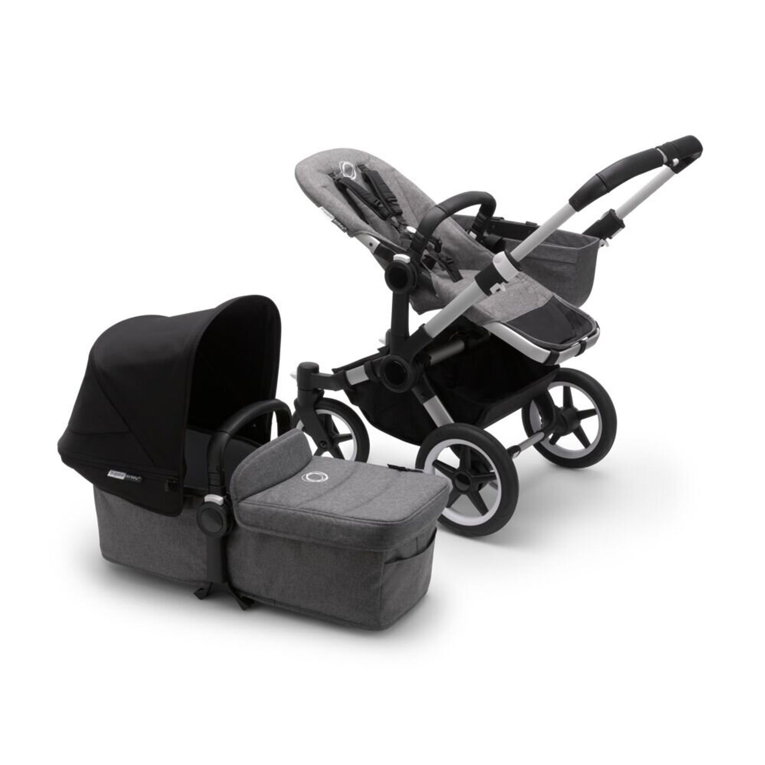 Bugaboo - Carucior Donkey 3 Mono Aluminium/Grey Melange/Black fotografia produsului View 3 L
