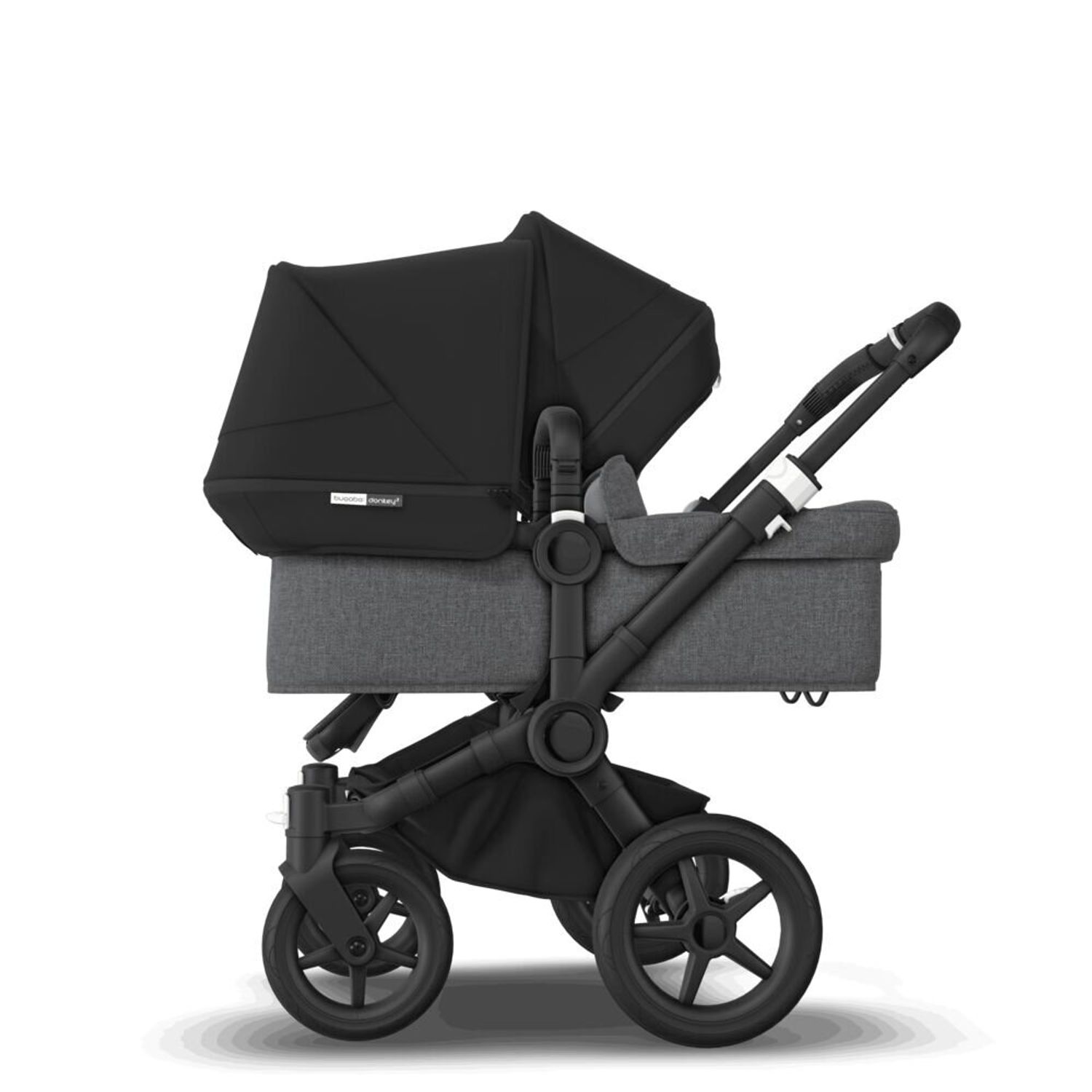 Bugaboo - Carucior Donkey 3 Duo Black/Grey Melange/Black fotografia produsului View 4 L