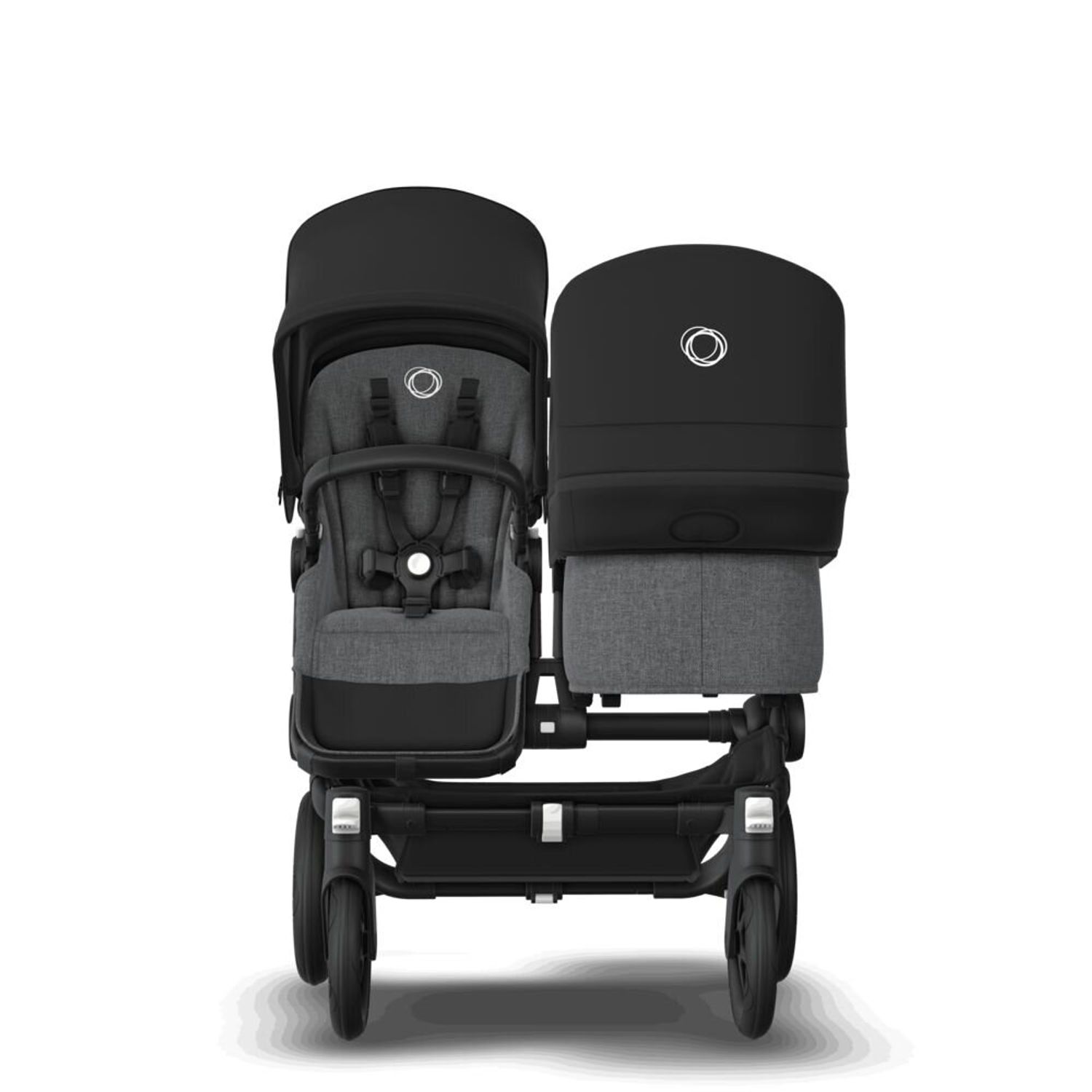 Bugaboo - Carucior Donkey 3 Duo Black/Grey Melange/Black fotografia produsului View 2 L