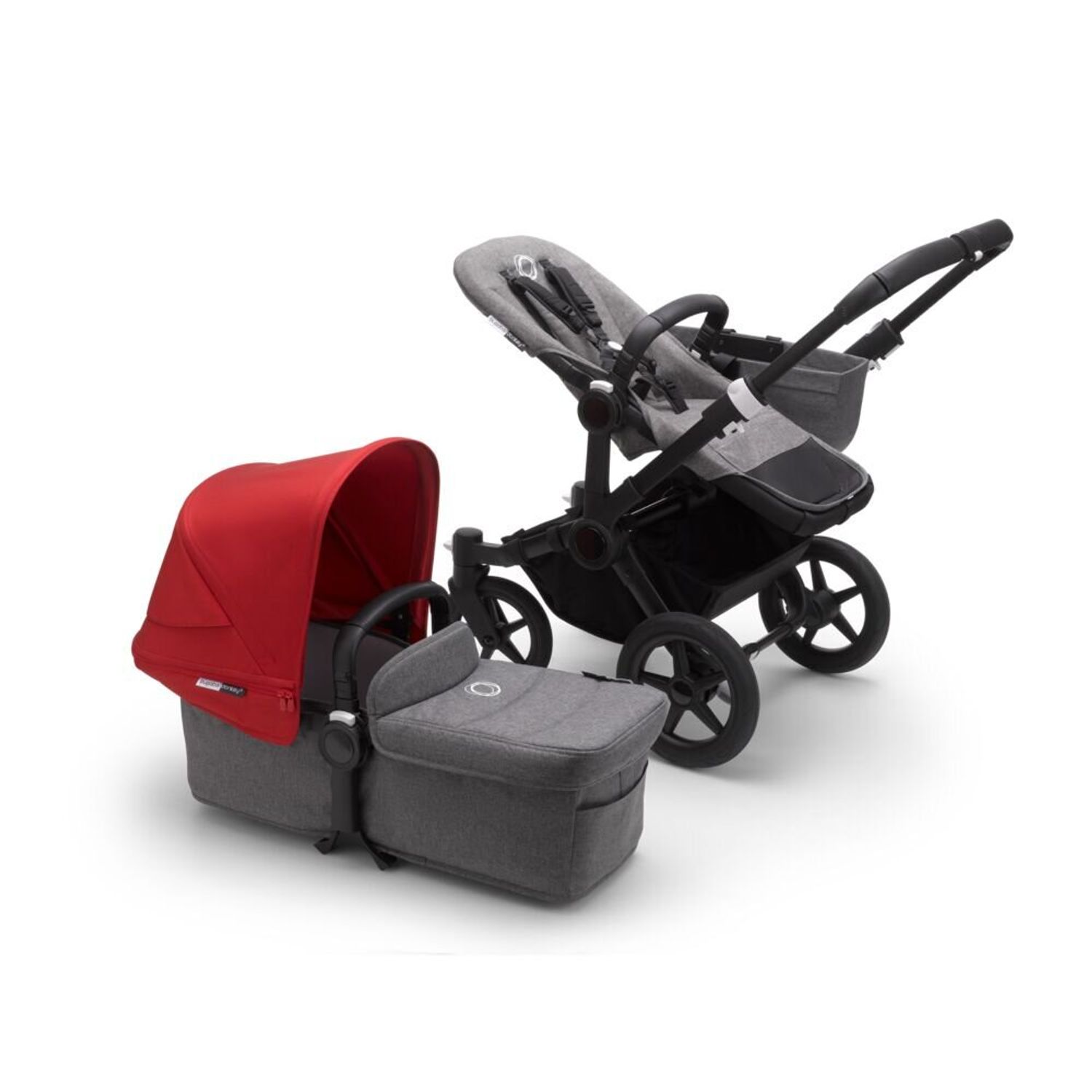 Bugaboo - Carucior Donkey 3 Mono Black/Grey Melange/Red fotografia produsului View 3 L