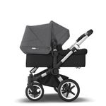 Bugaboo - Carucior Donkey 3 Duo Aluminium/Black/Grey Melange fotografia produsului View 2 S