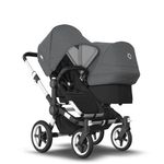 Bugaboo - Carucior Donkey 3 Duo Aluminium/Black/Grey Melange fotografia produsului
