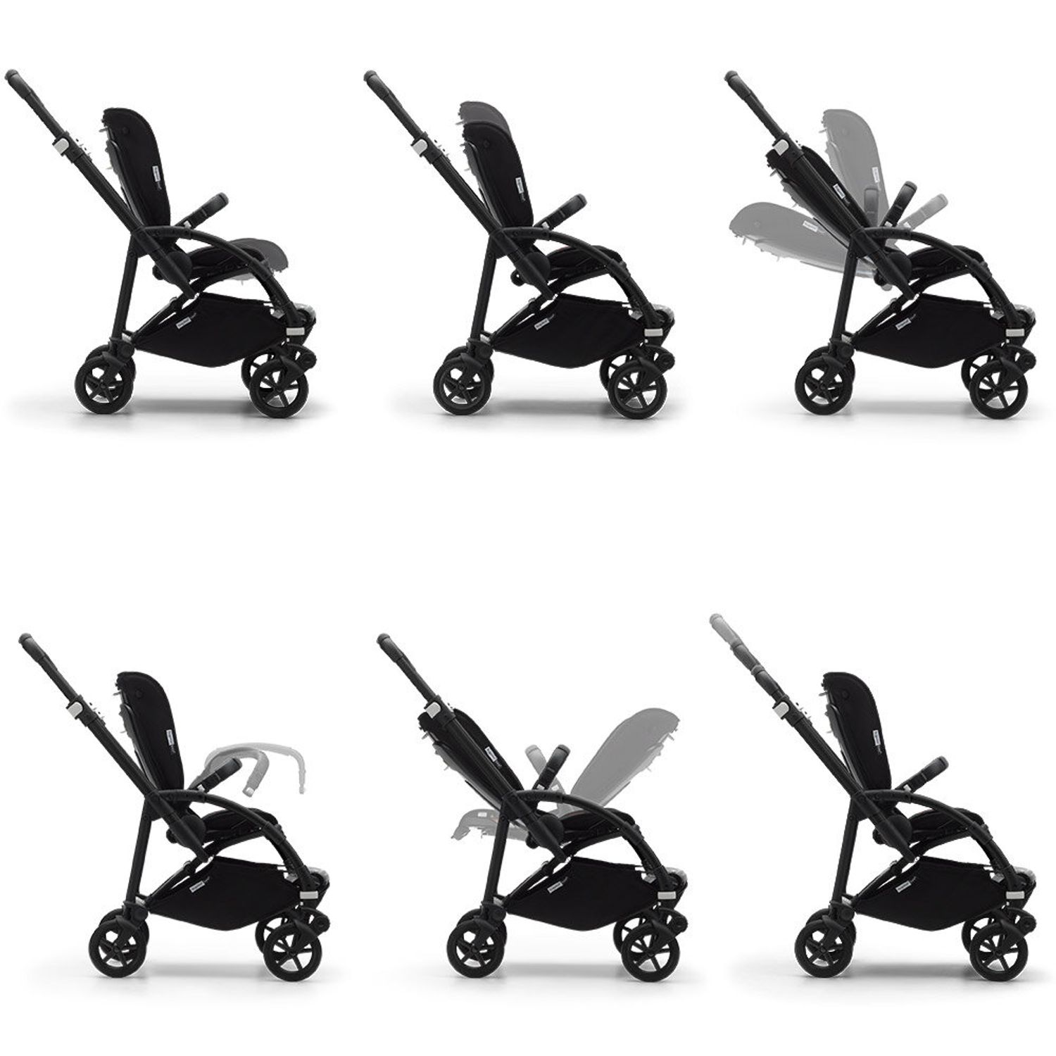 Bugaboo - Carucior Bee 6 Black/Black/Lemon Yellow fotografia produsului View 3 L