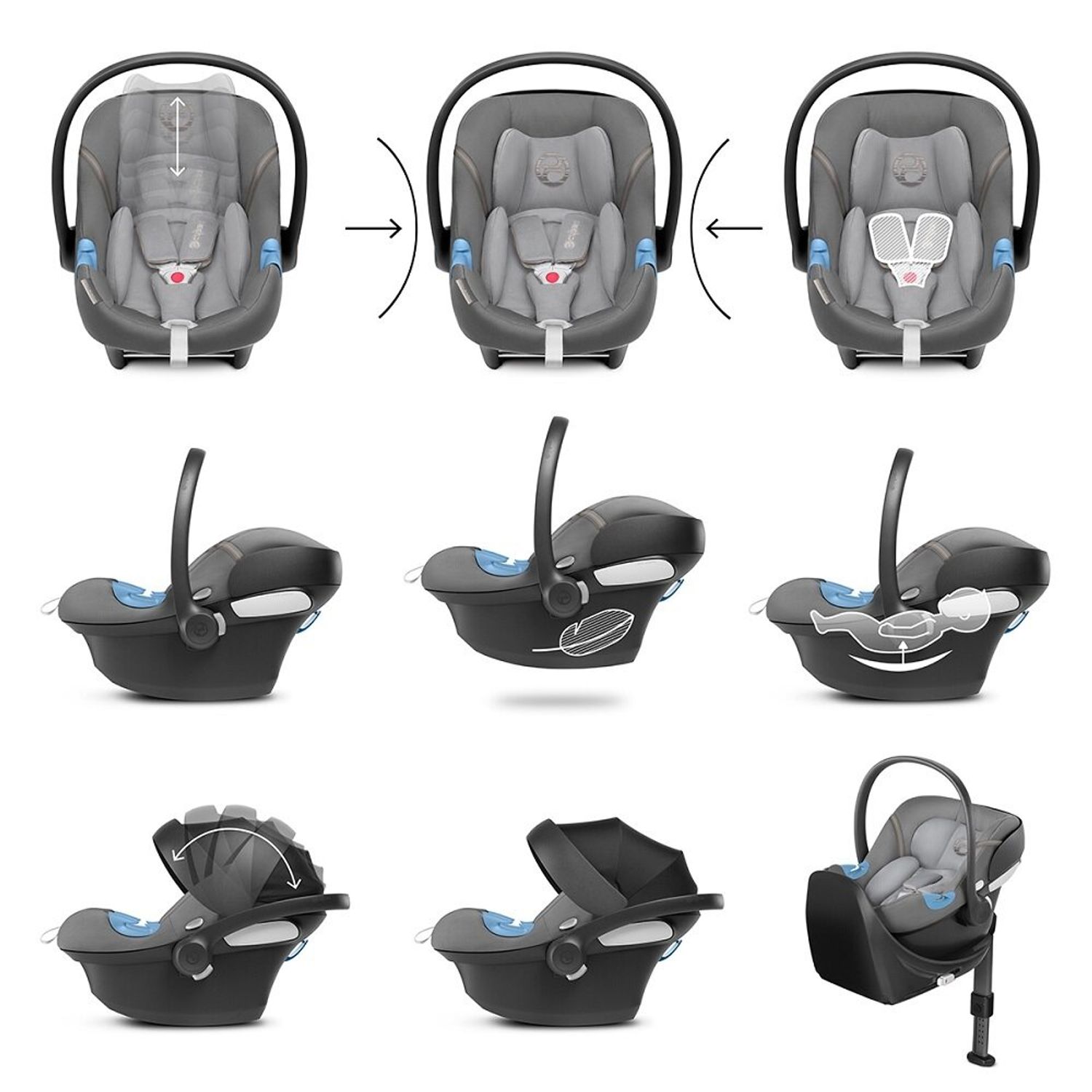 Cybex - Scaun Auto Aton M i-Size Deep Black fotografia produsului View 4 L