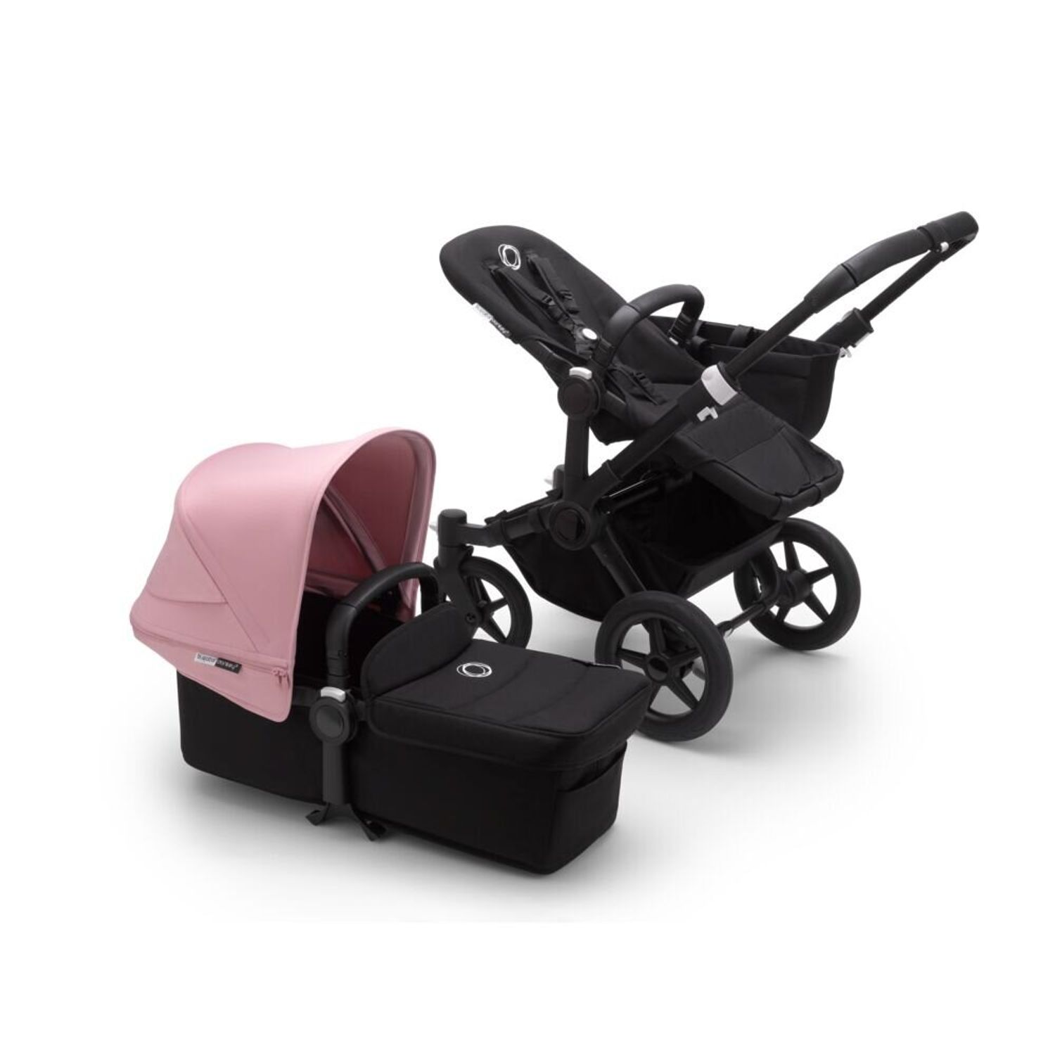 Bugaboo - Carucior Donkey 3 Mono Black/Black/Soft Pink fotografia produsului View 3 L