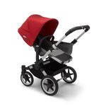 Bugaboo - Carucior Donkey 3 Mono Aluminium/Grey Melange/Red fotografia produsului