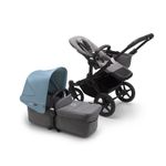 Bugaboo - Carucior Donkey 3 Mono Black/Grey Melange/Vapor Blue fotografia produsului View 3 S