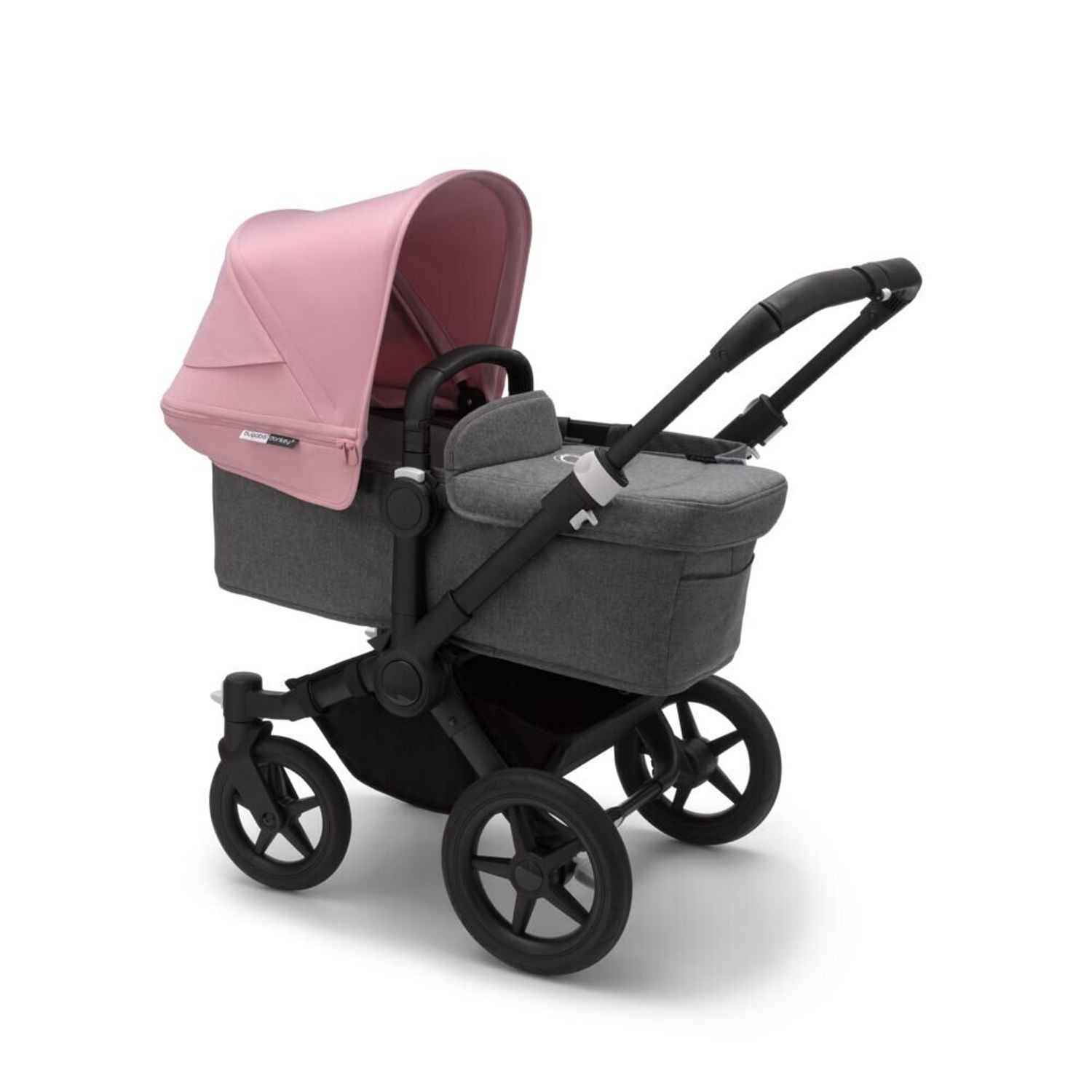 Bugaboo - Carucior Donkey 3 Mono Black/Grey Melange/Soft Pink fotografia produsului View 2 L