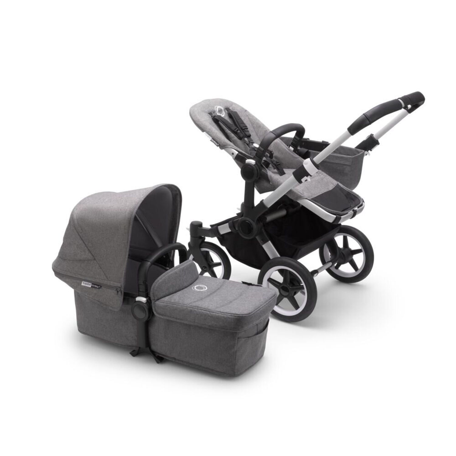Bugaboo - Carucior Donkey 3 Mono Aluminium/Grey Melange fotografia produsului View 3 L