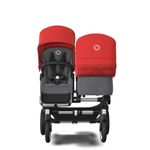 Bugaboo - Carucior Donkey 3 Duo Aluminium/Grey Melange/Red fotografia produsului View 2 S