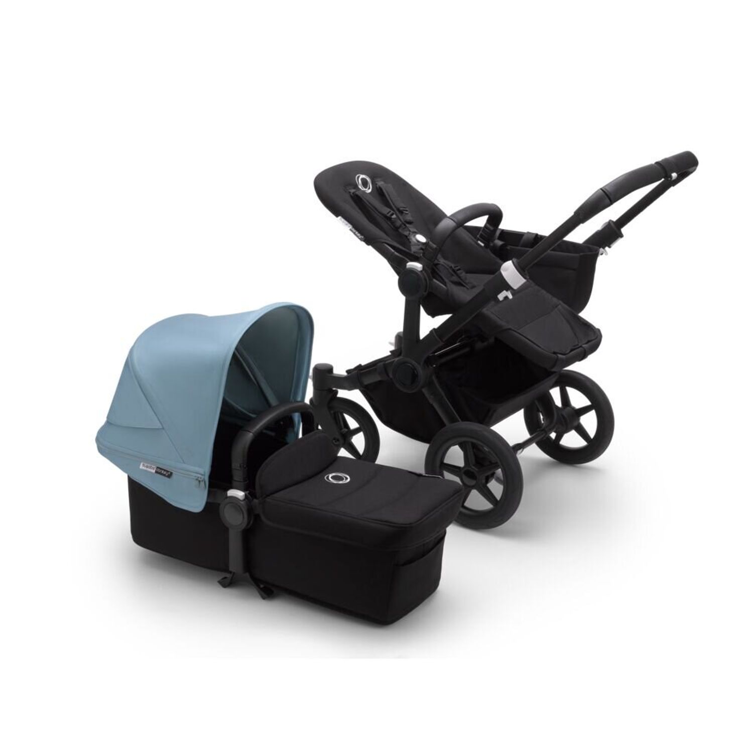 Bugaboo - Carucior Donkey 3 Mono Black/Black/Vapor Blue fotografia produsului View 3 L