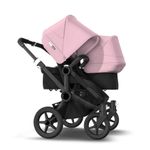 Bugaboo - Carucior Donkey 3 Duo Black/Black/Soft Pink fotografia produsului View 2 S