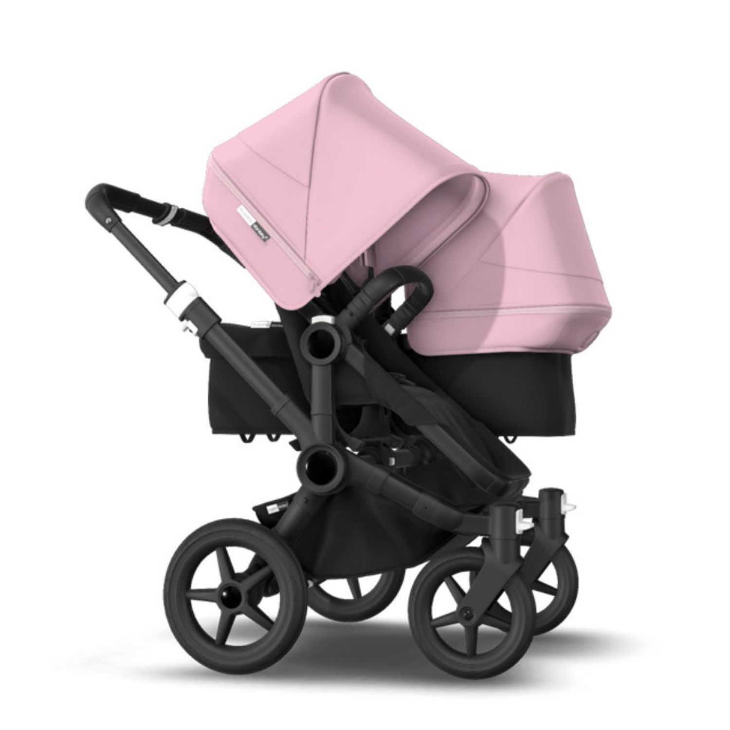 Bugaboo - Carucior Donkey 3 Duo Black/Black/Soft Pink fotografia produsului View 2 L