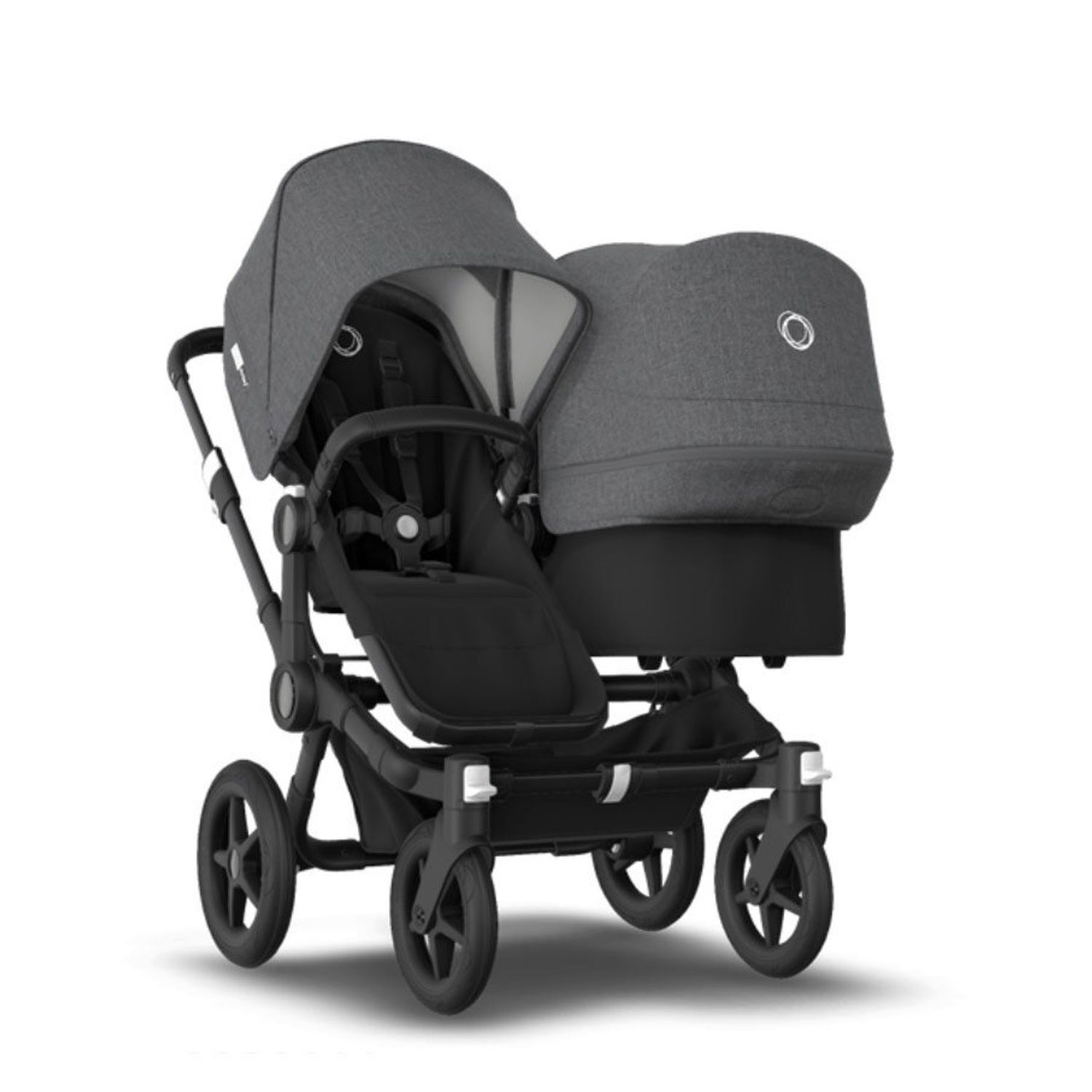 Bugaboo - Carucior Donkey 3 Duo Black/Black/Grey Melange fotografia produsului