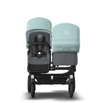 Bugaboo - Carucior Donkey 3 Duo Black/Grey Melange/Vapor Blue fotografia produsului View 3 S